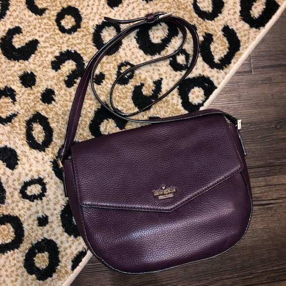 kate spade Bags Kate Spade Plum Leather Crossbody Bag Poshmark
